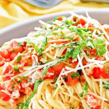 Homemade Capellini Pomodoro Pasta