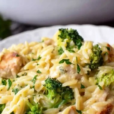 Creamy One Pot Broccoli Cheese Orzo