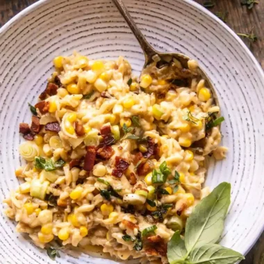 One Pot Cheesy Creamed Corn Orzo