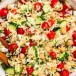 Zesty Lemon Orzo Salad with Feta