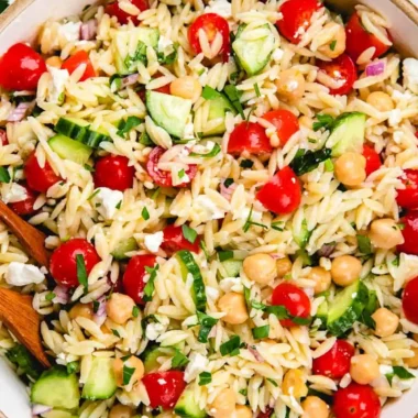 Zesty Lemon Orzo Salad with Feta