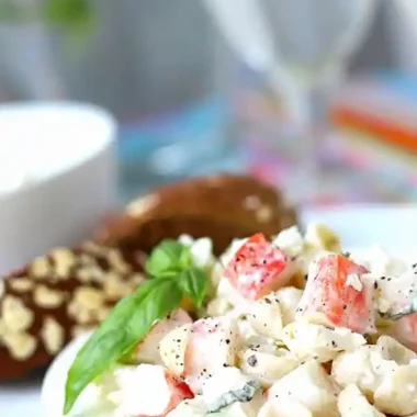 Creamy Pasta Crab Salad
