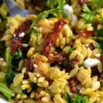 Sun Dried Tomato Orzo Pesto Salad