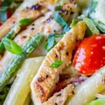 Creamy Pesto Penne with Chicken and Cherry Tomatoes