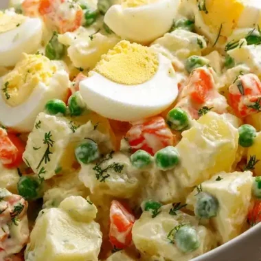 Salade crémeuse de pommes de terre facile à la dinde croustillante