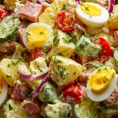 Salade piémontaise maison crémeuse à la volaille