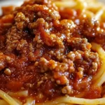 School Cafeteria Spaghetti & Meat Sauce