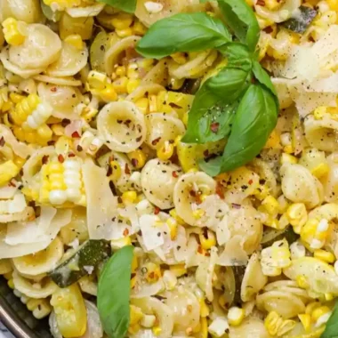 Summer Vegetable Pasta with Corn and Lemon Butter Sauce
