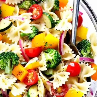 Garden Vegetable Pasta Salad with Balsamic Dressing