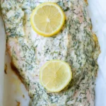 Baked Salmon with Garlic Dill Mayo Sauce