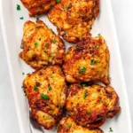 Crispy Air Fryer Garlic Herb Chicken Thighs