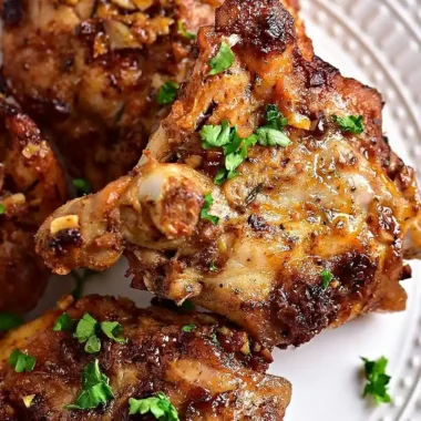 Air Fryer Garlic Parmesan Chicken Thighs