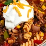 Easy Beef Taco Soup with Noodles