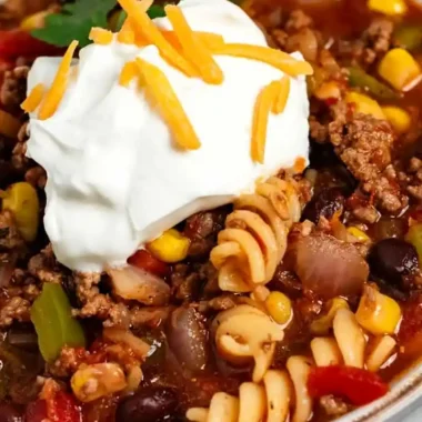 Easy Beef Taco Soup with Noodles