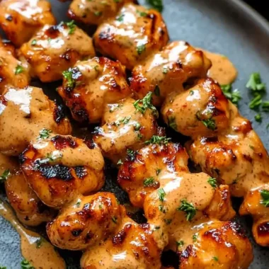 Spicy Creamy Grilled Chicken Skewers