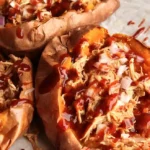 BBQ Chicken Stuffed Sweet Potatoes