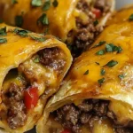 Crispy Beef and Cheese Chimichangas
