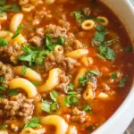 Hearty Beef and Macaroni Soup