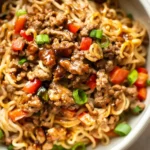 Quick Peanut Beef Ramen Stir Fry