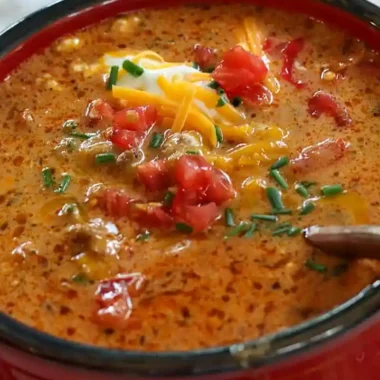 Creamy Beef Taco Soup