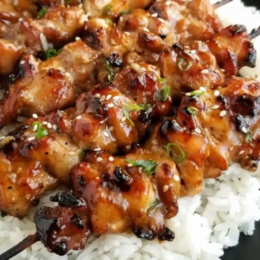 Grilled Teriyaki Chicken Skewers with Homemade Glaze