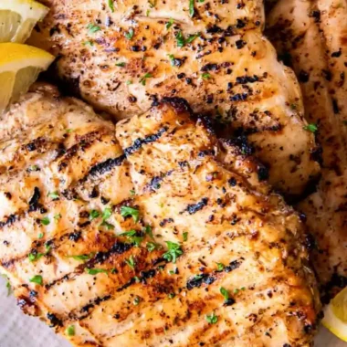 Juicy Grilled Chicken Breast with Lemon Garlic Marinade