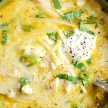 Creamy Green Chicken Enchilada Soup