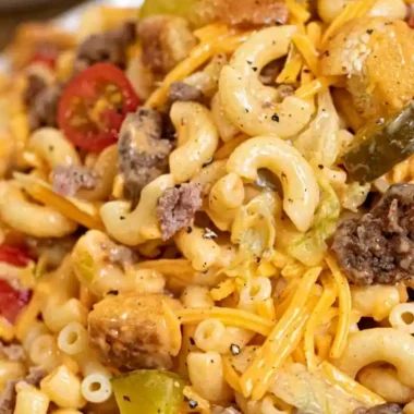 Cheeseburger Style Pasta Salad