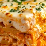 Cheesy Buffalo Ranch Chicken Lasagna