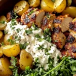 Mediterranean Sheet Pan Chicken and Potato Bowls