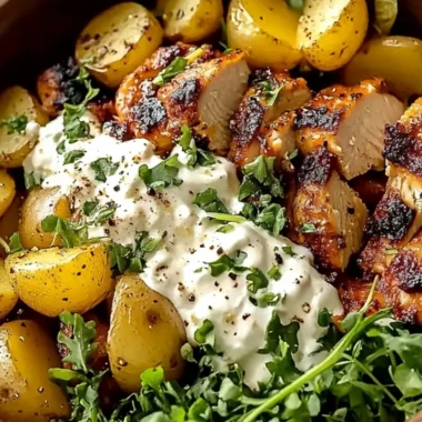 Mediterranean Sheet Pan Chicken and Potato Bowls