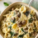 Creamy Slow Cooker Ground Beef Pasta