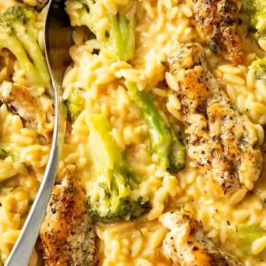 Creamy Chicken and Orzo with Broccoli
