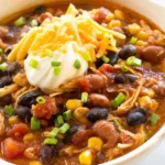 Easy Slow Cooker Chicken Taco Soup