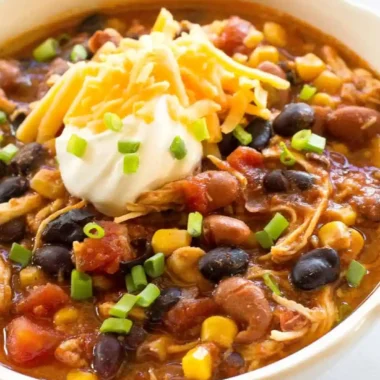Easy Slow Cooker Chicken Taco Soup