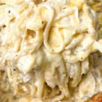 Creamy Garlic Chicken Tetrazzini Casserole