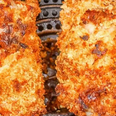 Crispy Air Fryer Panko Chicken Thighs with Honey Glaze