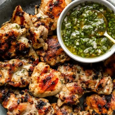 Grilled Chimichurri Chicken Thighs