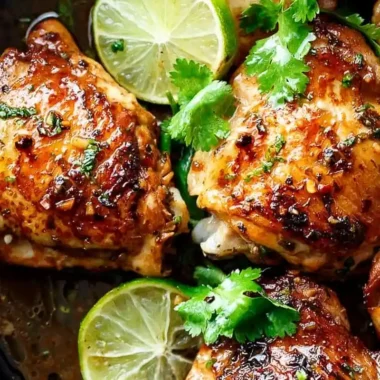 Crispy Cilantro Lime Chicken Thighs