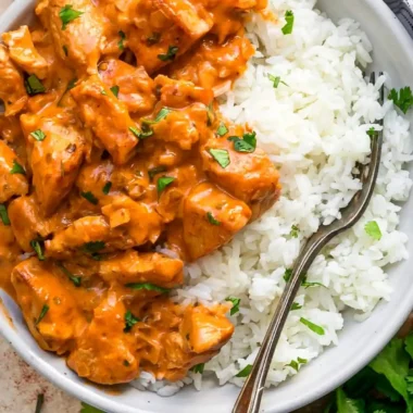 Creamy Coconut Chicken Rice Bowls