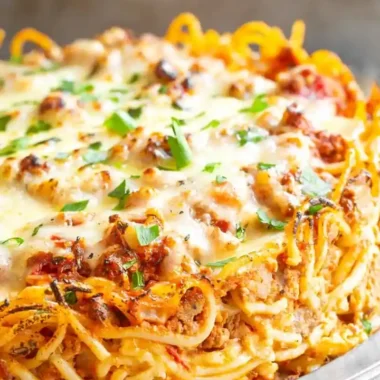 Savory Baked Spaghetti Pie
