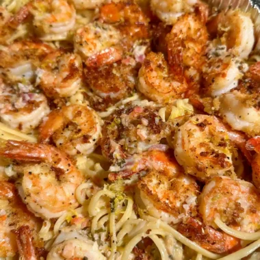 Copycat Cheesecake Factory Shrimp Scampi Linguine