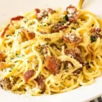 Savory Beef Bacon Carbonara