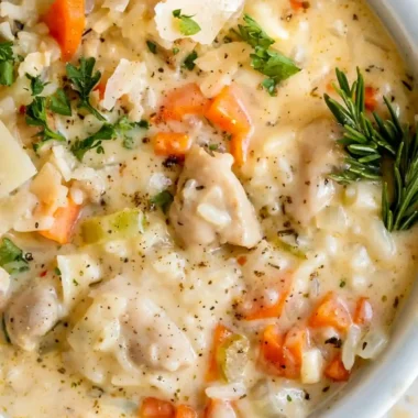 Comforting Creamy Chicken and Rice Soup