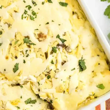 Creamy Green Chile Beef Enchiladas