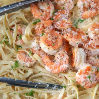 Homemade Creamy Shrimp Alfredo