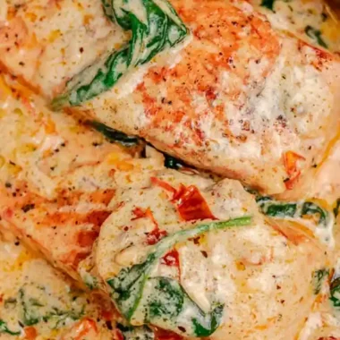 Pan-Seared Creamy Tuscan Salmon