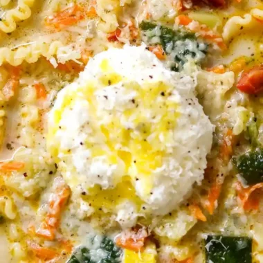 Creamy White Lasagna Soup with Veggies