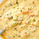 Slow Cooker Cheeseburger Soup