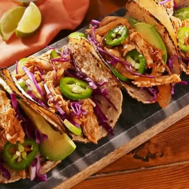 Slow Cooker Shredded Chicken Tacos